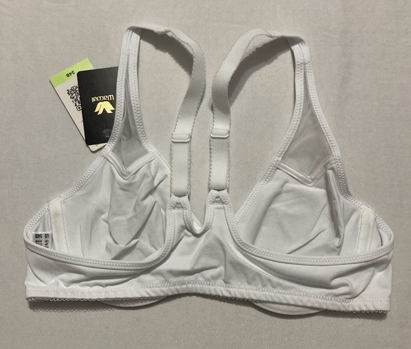 WACOAL Body by Unlined Underwire Racerback Bra WHITE 34B