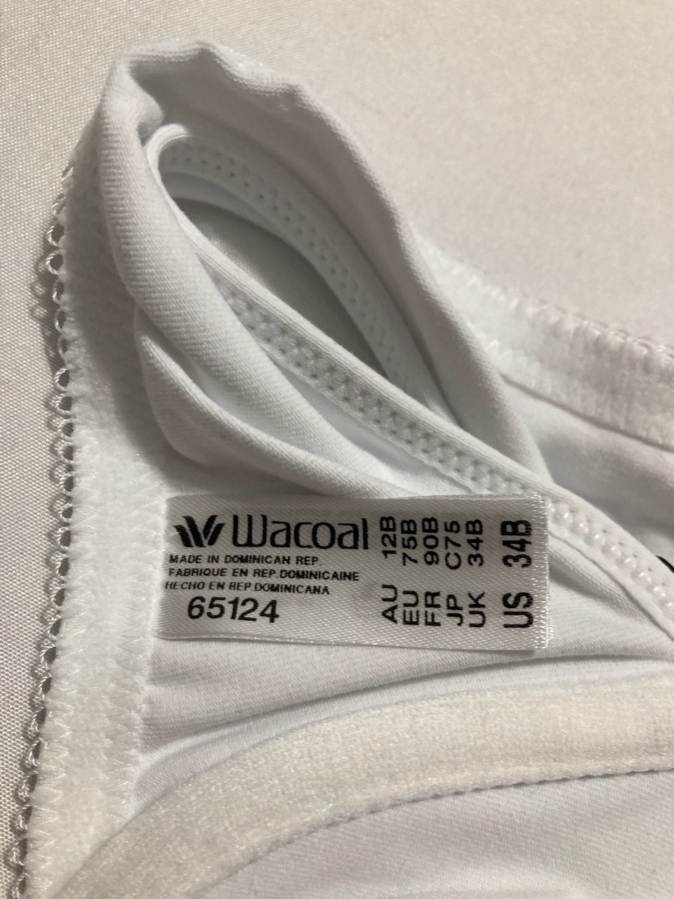 WACOAL Body by Unlined Underwire Racerback Bra WHITE 34B