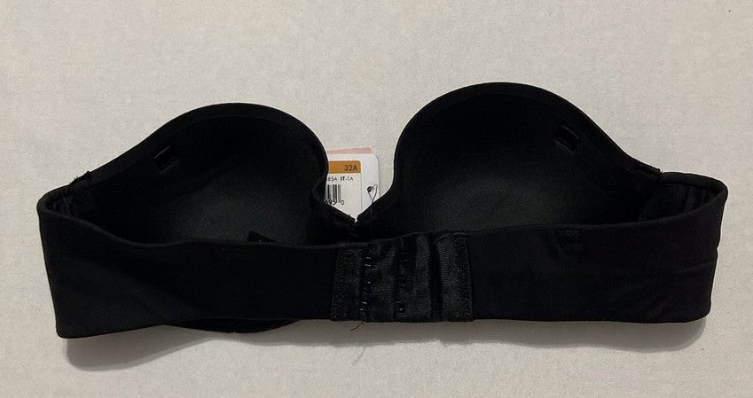 CALVIN KLEIN Perfectly Fit Strapless Convertible Push-Up Bra BLACK 32A
