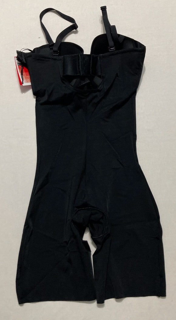 SPANX shape Suit Your Fancy Strapless Cupped Mid-Thigh Bodysuit BLACK M