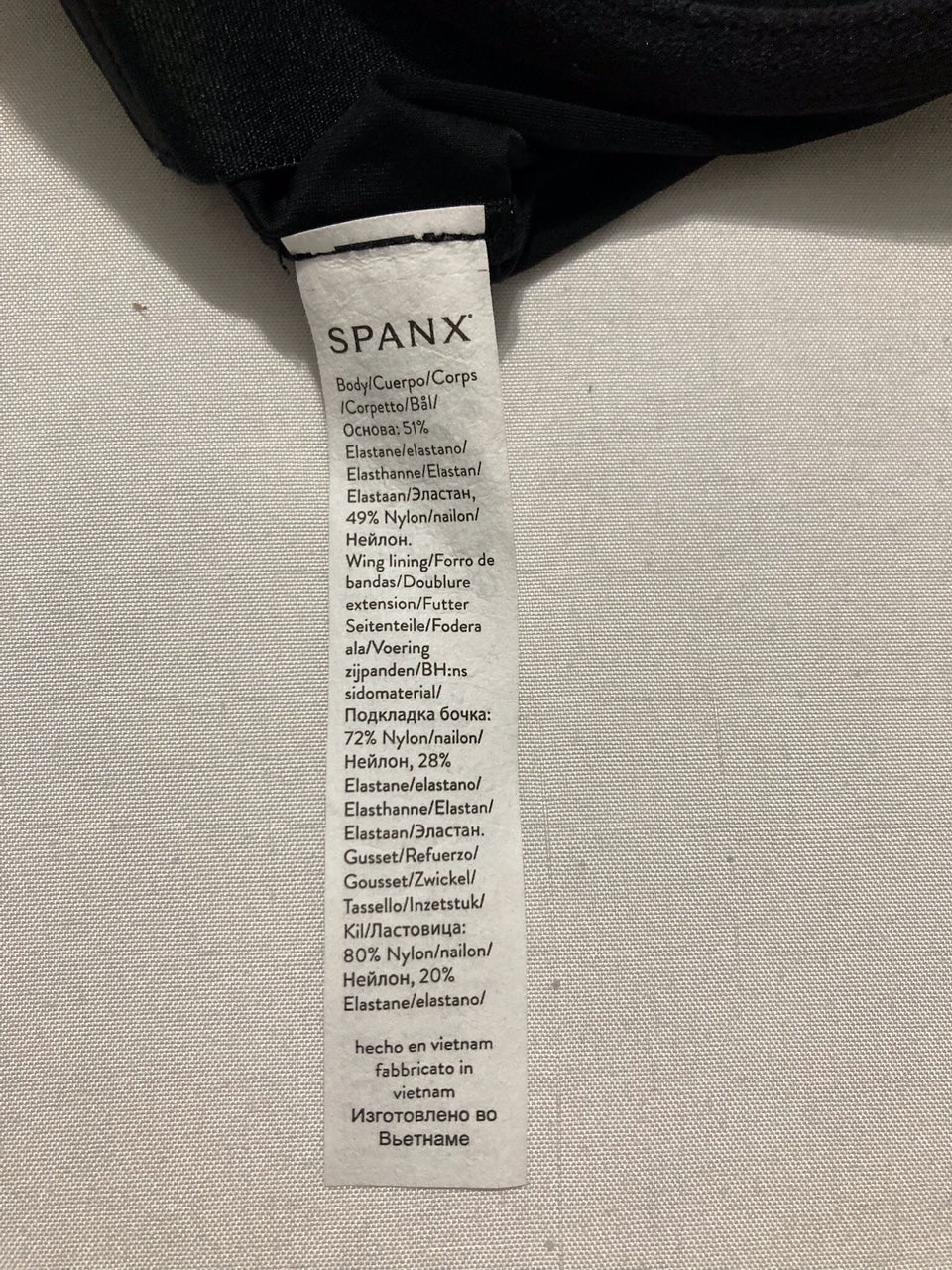 SPANX shape Suit Your Fancy Strapless Cupped Mid-Thigh Bodysuit BLACK M