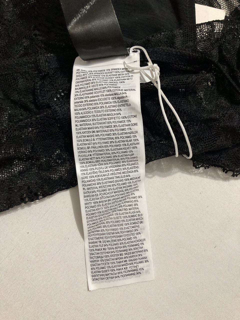 LAUREN RALPH LAUREN Lace Hipster Brief Underwear BLACK S