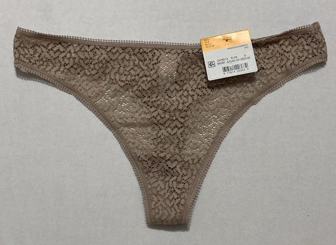 DKNY Modern Lace Thong Panty CHAMPAGNE S