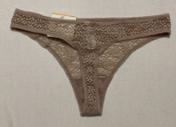 DKNY Modern Lace Thong Panty CHAMPAGNE S
