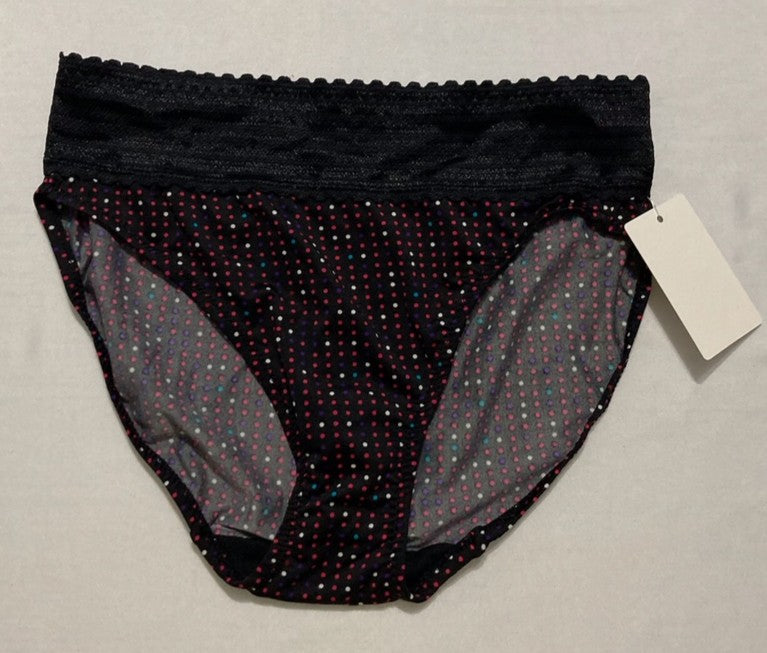 WARNER'S No Pinching No Problems Dig-Free Comfort Waist BLACK SPARKLE M