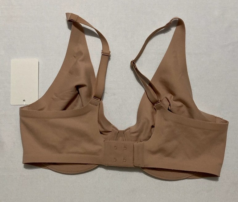 WACOAL Better Than Braless Seamless Unlined Plunge Underwire Bra NUDE 34D