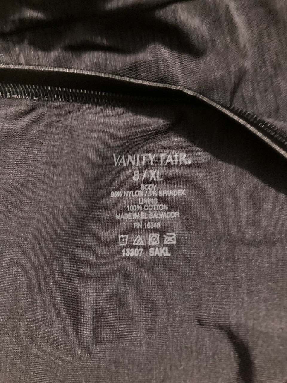 VANITY FAIR Illumination Hi Cut Panties Pack 3 BLACK XL