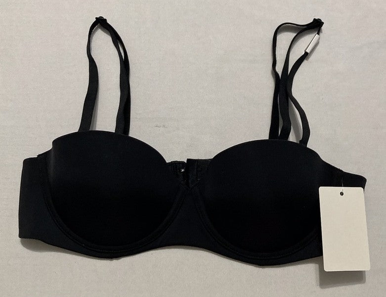CALVIN KLEIN Perfectly Fit Strapless Convertible Push-Up Bra BLACK 36A
