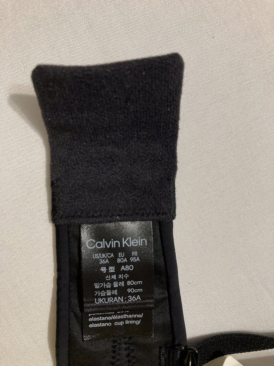 CALVIN KLEIN Perfectly Fit Strapless Convertible Push-Up Bra BLACK 36A