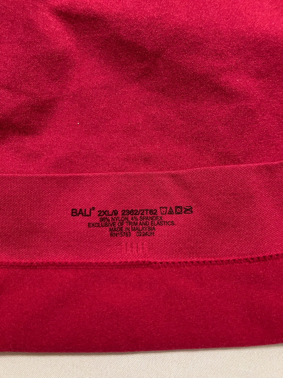 BALI Short Moulding Panties RED 2XL