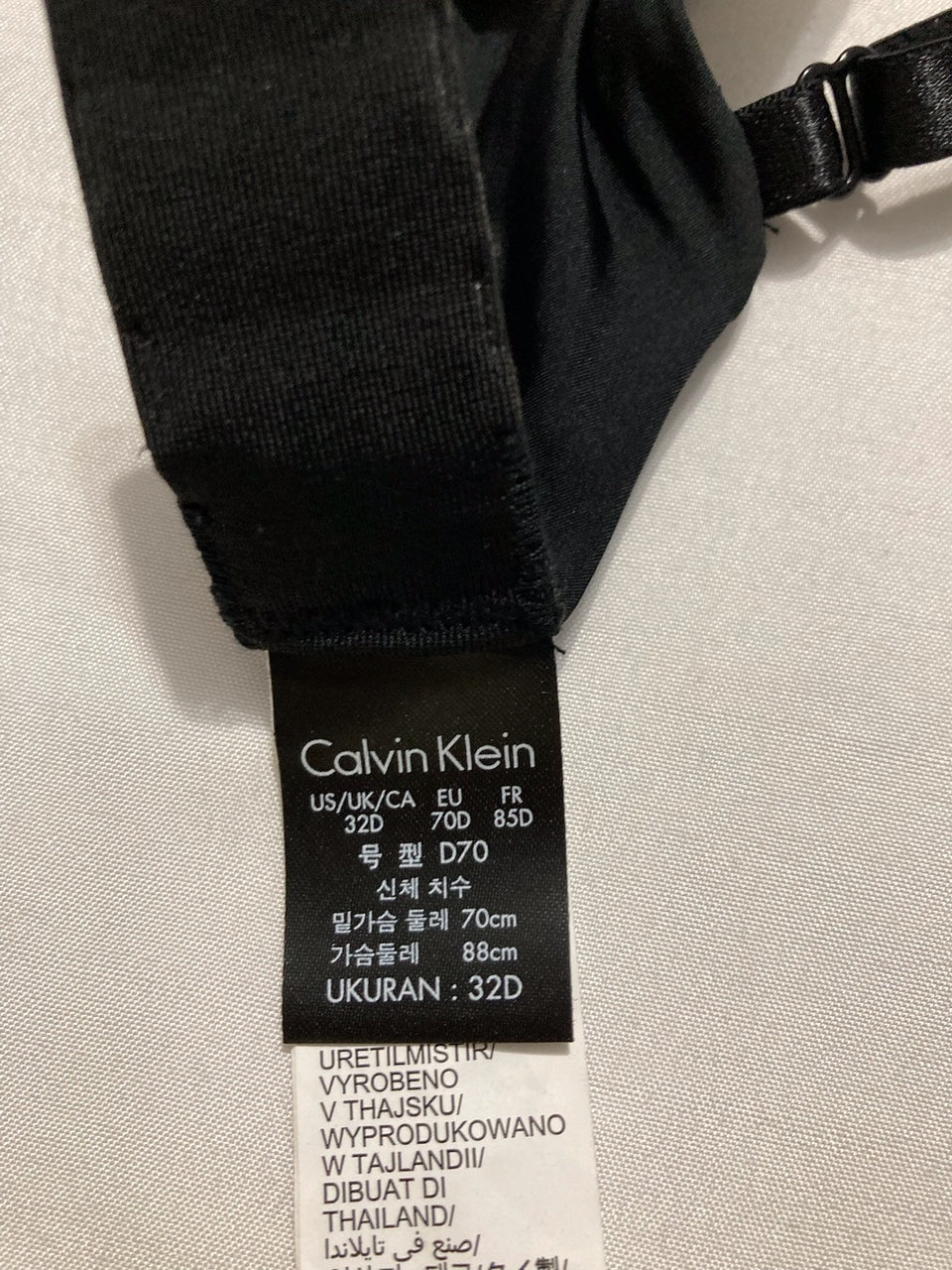 CALVIN KLEIN Seductive Comfort Unlined Lace Bra BLACK 32D