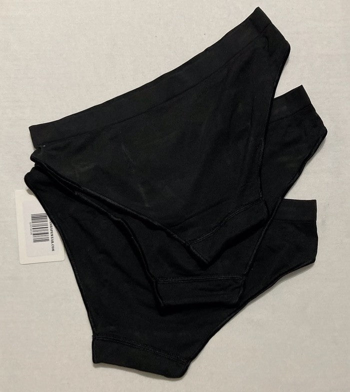 CALVIN KLEIN Bonded Flex Seamless 3-pack Mid Rise Bikini BLACK XS