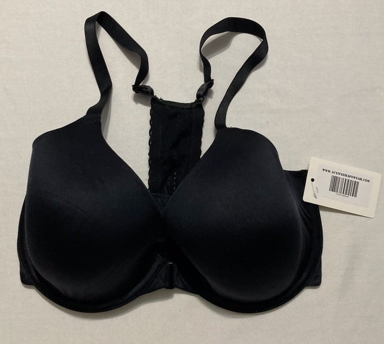 B.TEMPT'D Lightly Padded Front Close Racerback T-Shirt Bra BLACK 34DDD