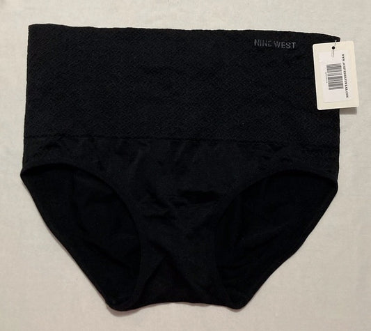 NINE WEST Textured Tummy Control Panty BLACK XL