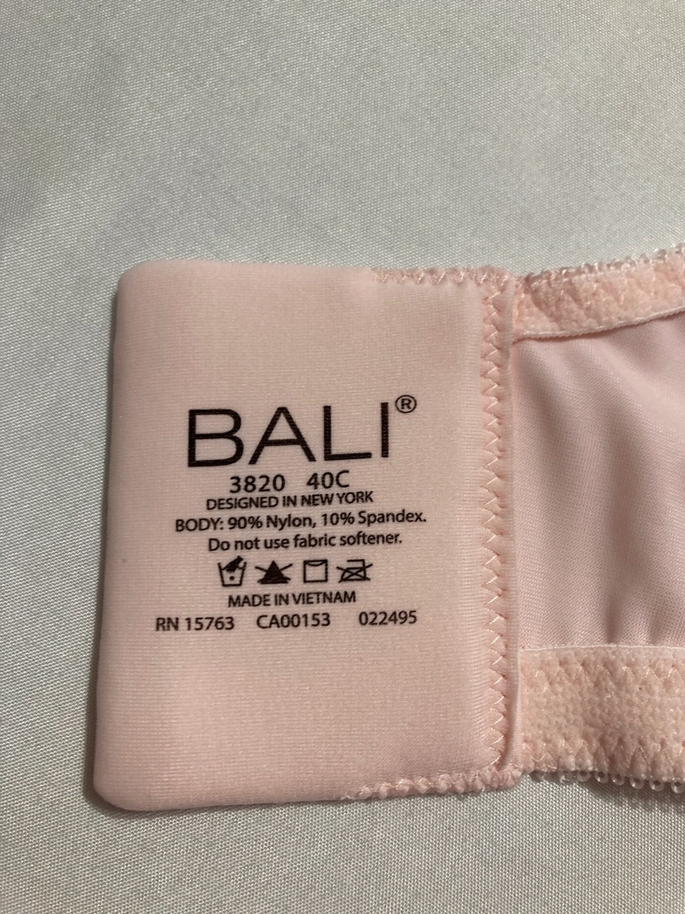 BALI Double Support Wireless Bra, Comfortsoft Full-coverage Wirefree PINK 40C