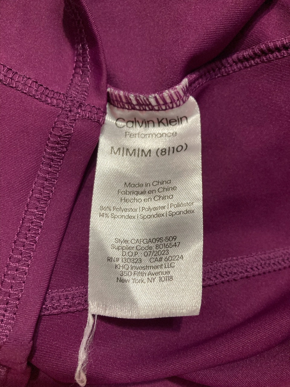 CALVIN KLEIN Fitness Sweatshirt without Hood PURPLE M