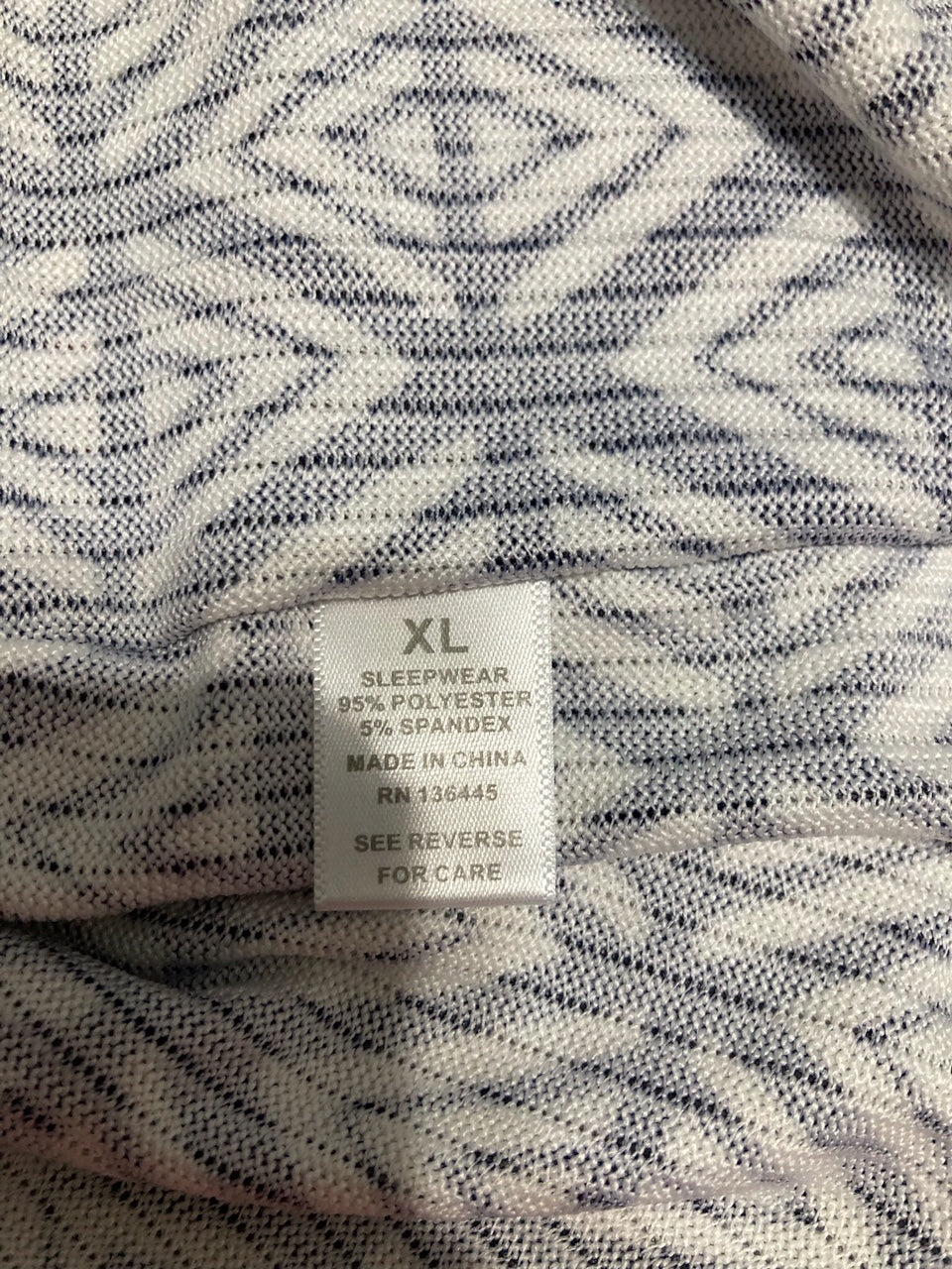 OCEAN PACIFIC Summer Lovin Pajama Set Button Down Shirt Sleep Shorts BLUE GEO XL