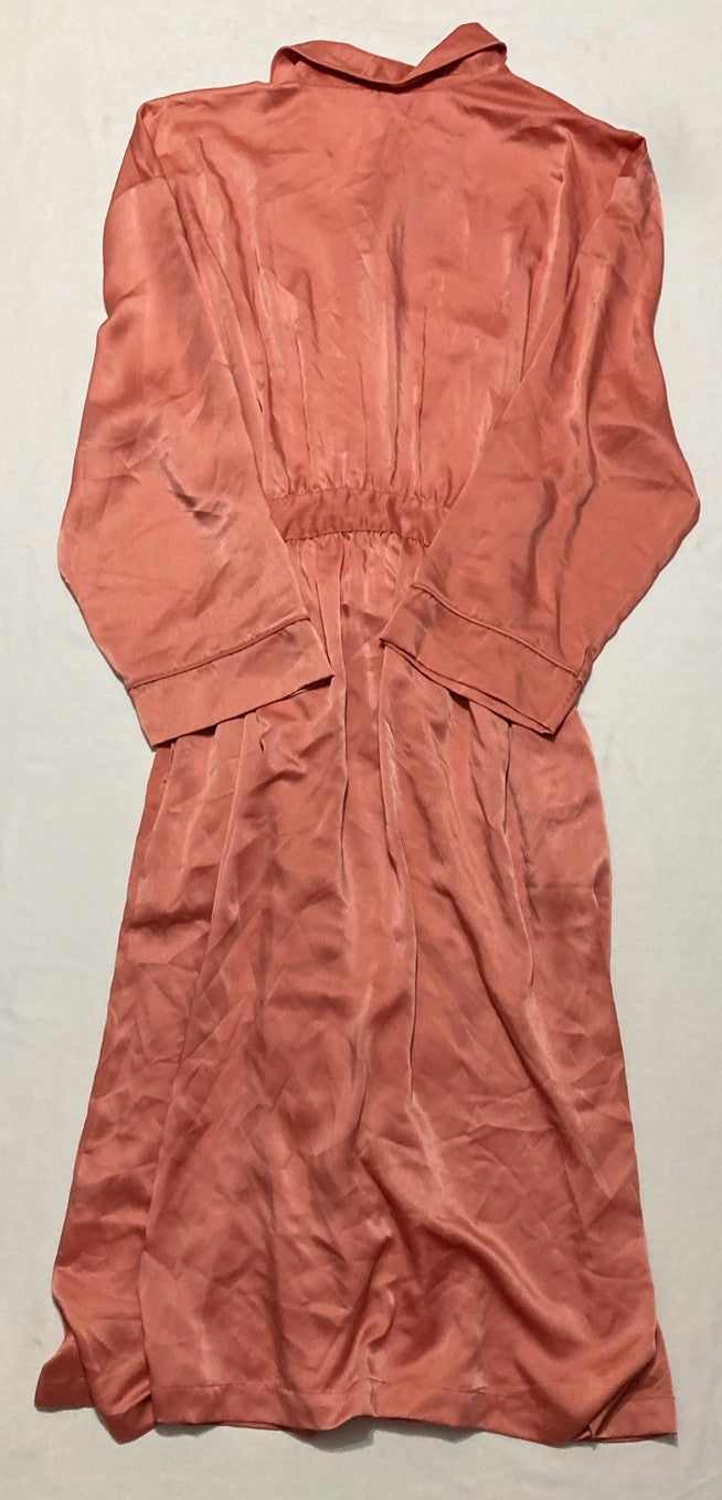 STATE OF DAY Neck Gown Shawl with Belt Robe PINK CORAL XXL