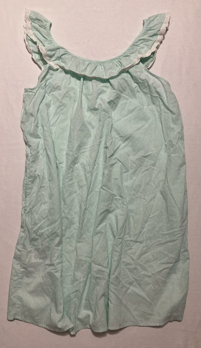 CHARTER CLUB Nightgown with Lace Trim and Ruffled Neckline MINT GREEN L