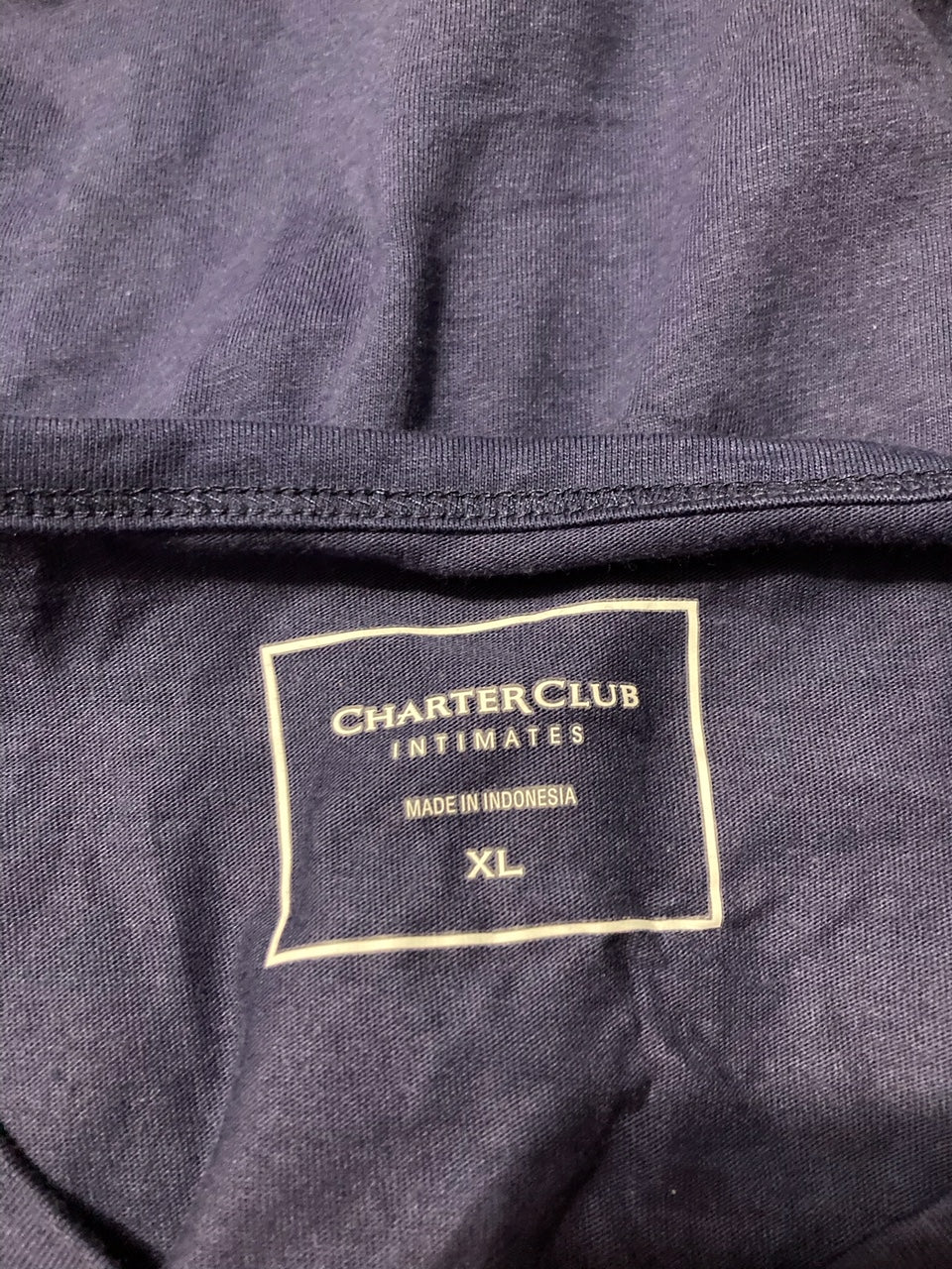 CHARTER CLUB Top Short Sleeve And Shorts Pajamas NAVY XL