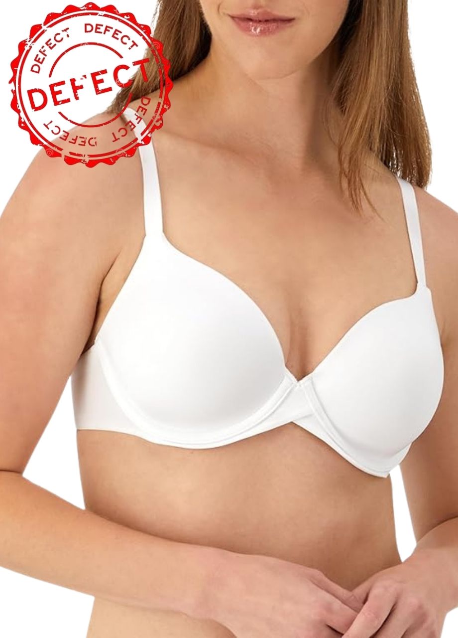 NWD MAIDENFORM Demi Underwire Bra, One Fab Fit Lightly Padded Bras WHITE 40C