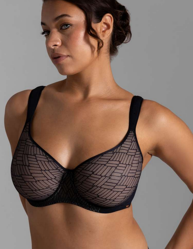 DORINA Curves Leila Moulded Cup Wired Spacer Bra BLACK 34F