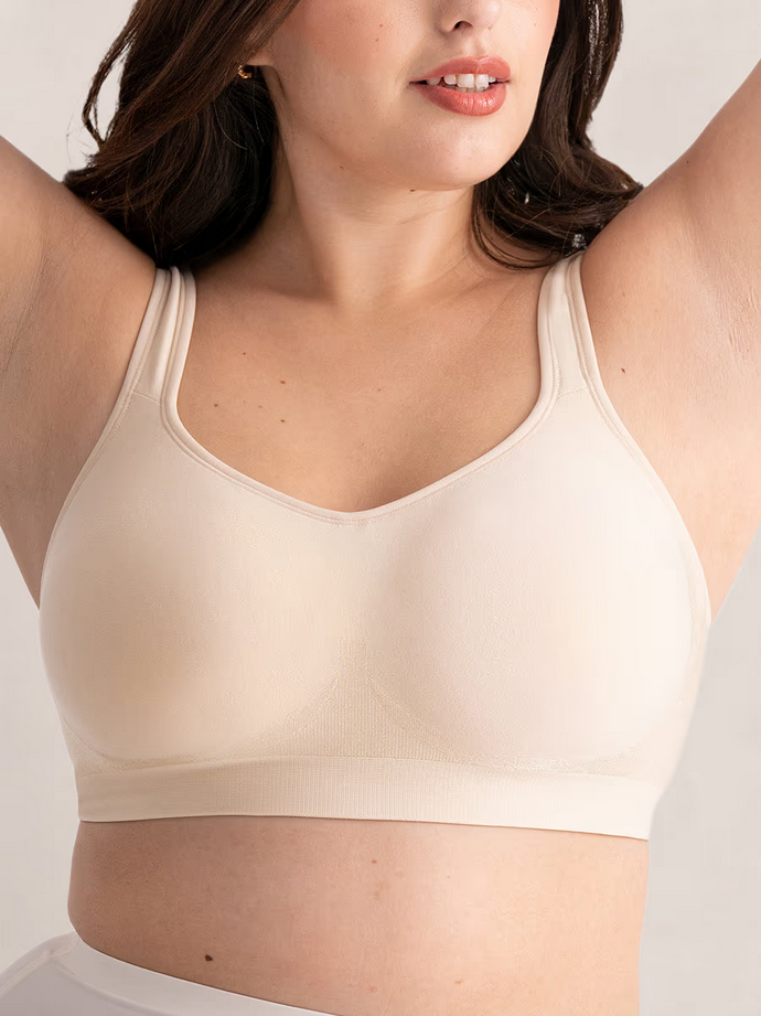 SHAPERMINT Daily Comfort Wireless Shaper Bra BEIGE M
