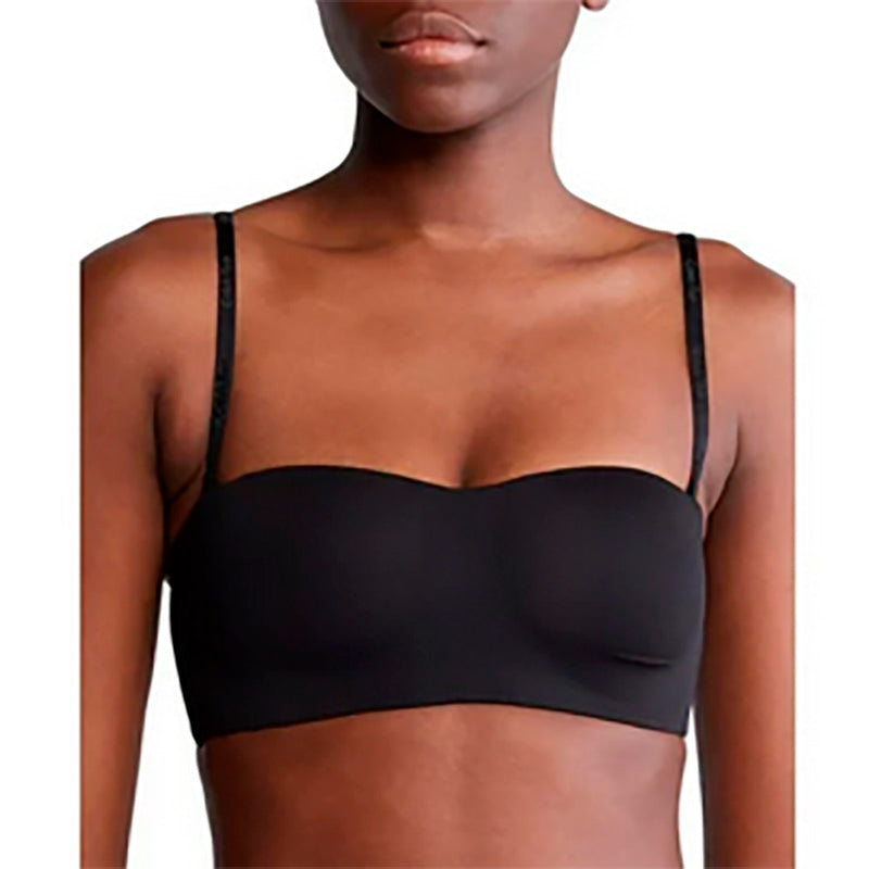 NWD CALVIN KLEIN Form to Body Lightly Lined Bandeau Bra BLACK M