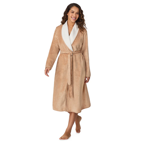 CUDDI DUDS Chenille Wrap Robe BROWN S