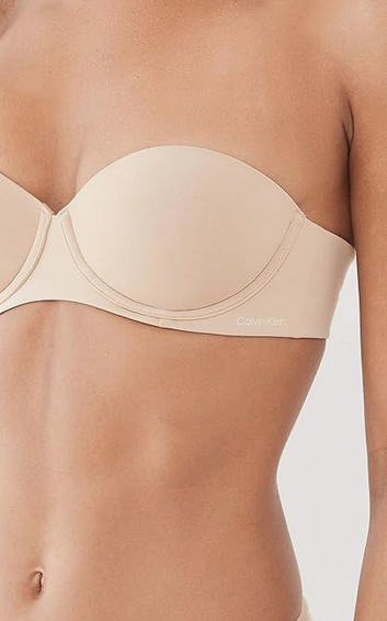 CALVIN KLEIN Perfectly Fit Strapless Convertible Push-Up Bra BARE 34DD