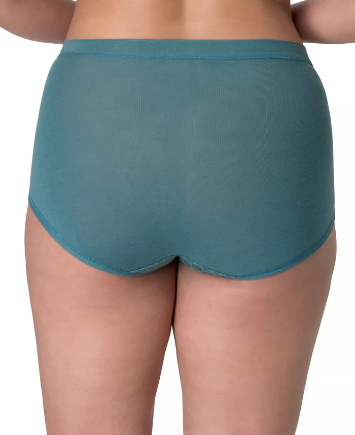 BALI Breathe Lace High-Rise Brief Underwear BLUE GREEN 2XL