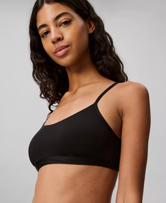 NWD CALVIN KLEIN Form To Body Lightly Lined Bralette Bra BLACK M