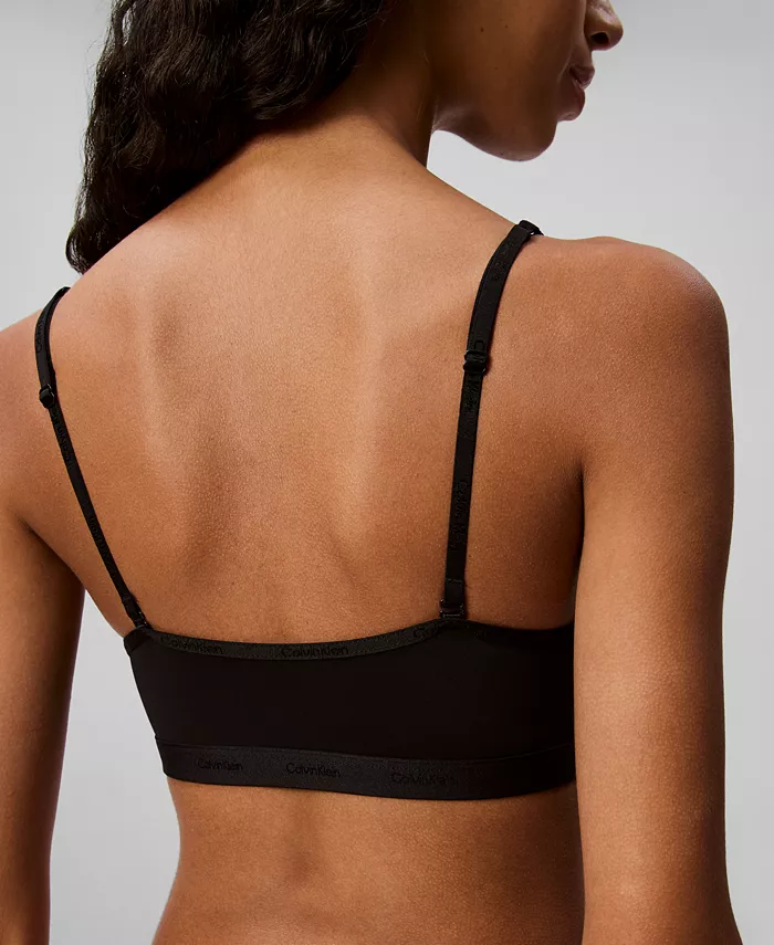 NWD CALVIN KLEIN Form To Body Lightly Lined Bralette Bra BLACK M