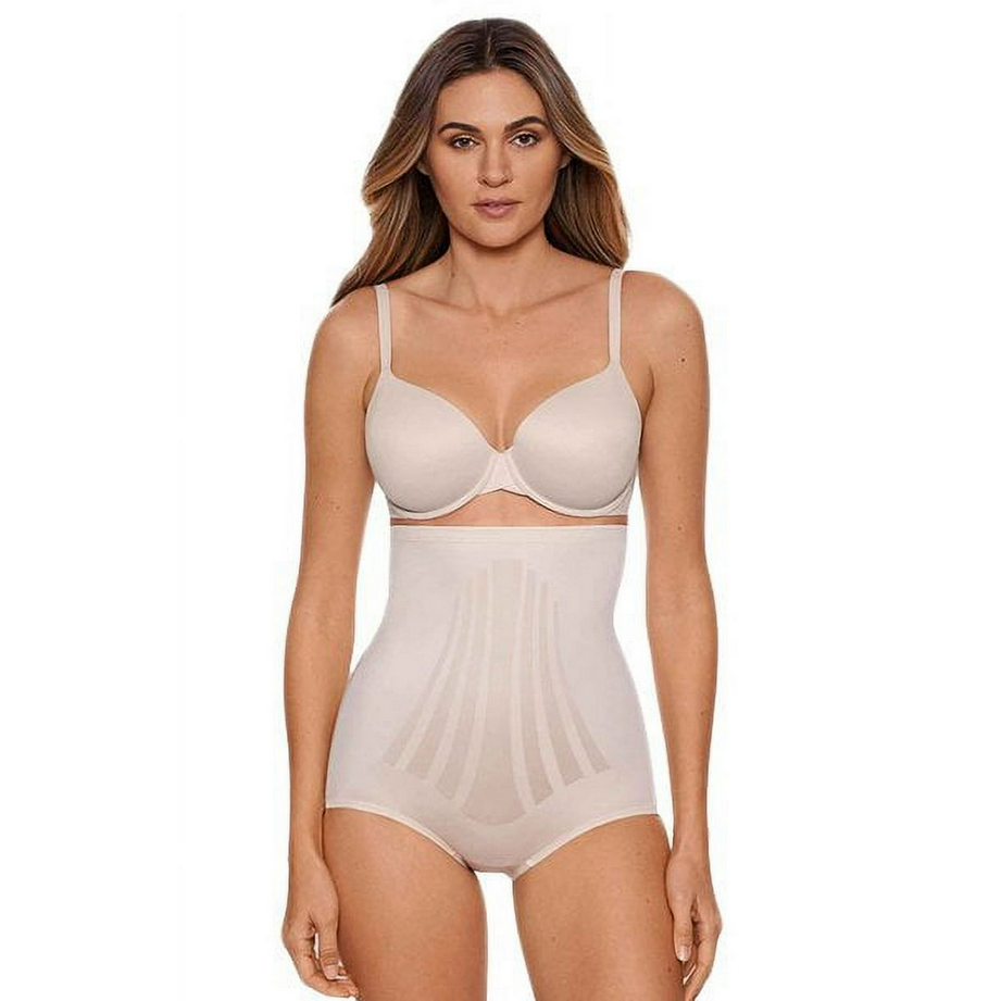 MIRACLESUIT Shapewear Lycra Fit Sense High Waist Brief Underwear BEIGE XL