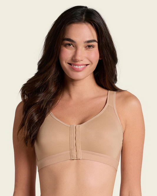 LEONISA Multi-Functional Posture Corrector Bra Wireless Front Closure BEIGE 34D