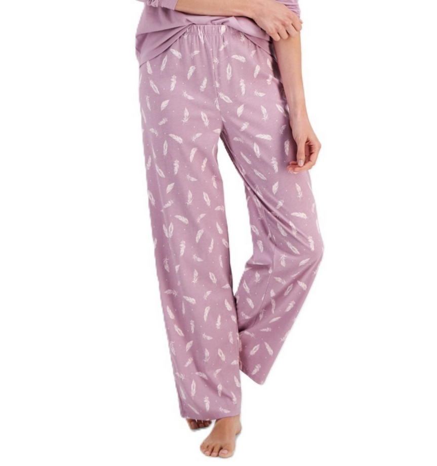 CHARTER CLUB Feather Pajama Pants Feathers PURPLE L