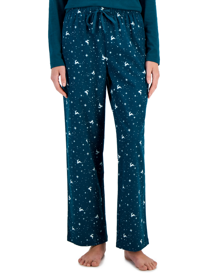 CHARTER CLUB Cotton Flannel Pajama Pants BLUE