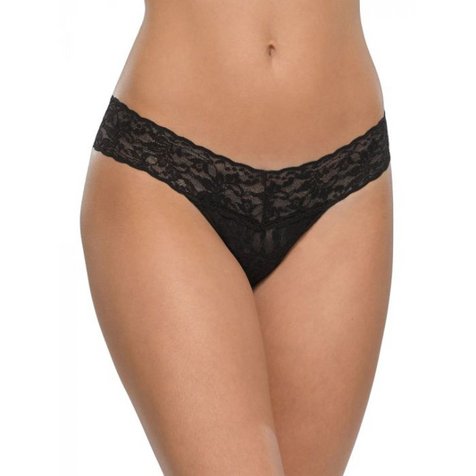 HANKY PANKY lace thong Pack of 3 BLACK ONE SIZE