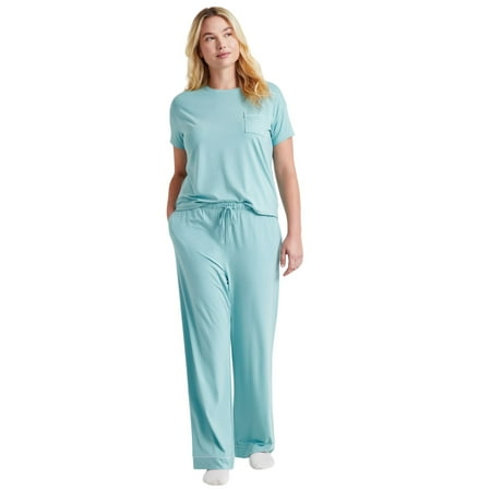 STATE OF DAY 2-Pc. Fluid Knit Pajama Set Canton BLUE XXL