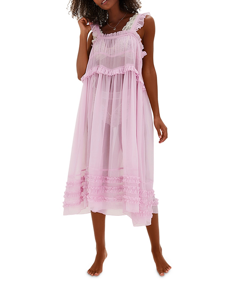FREE PEOPLE Moon Phase Midi Slip LILA M