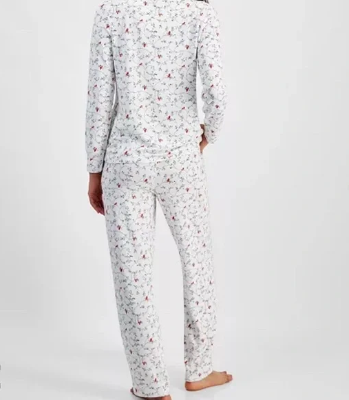 Charter Club 2 Piece Pajama Top Delicate Cardinal XL