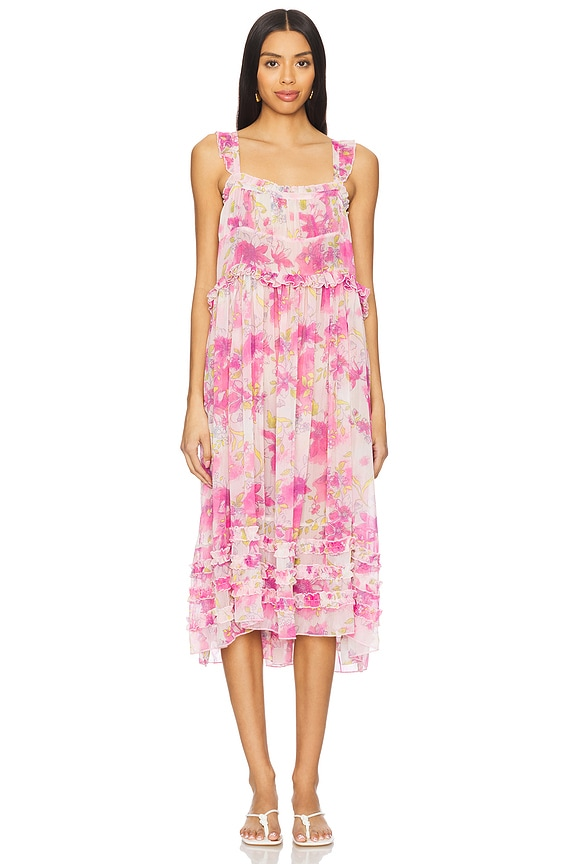 INTIMATELY midi dress printed PINK
