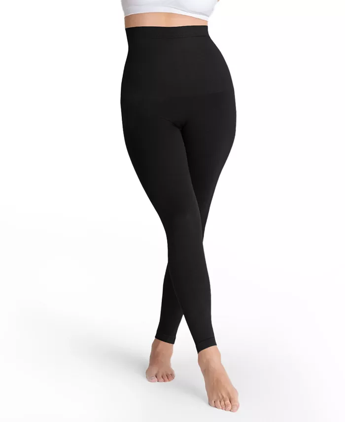 SHAPERMINT High Waisted Shaping Leggings BLACK M