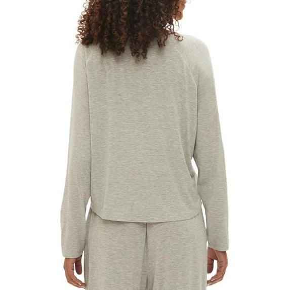 GAPBODY Long Sleeve Pajama Top with Round Neck GREY M