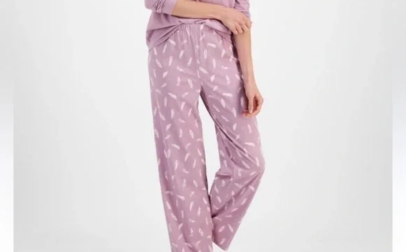 CHARTER CLUB Long-Sleeve Pajama pants PURPLE XXL