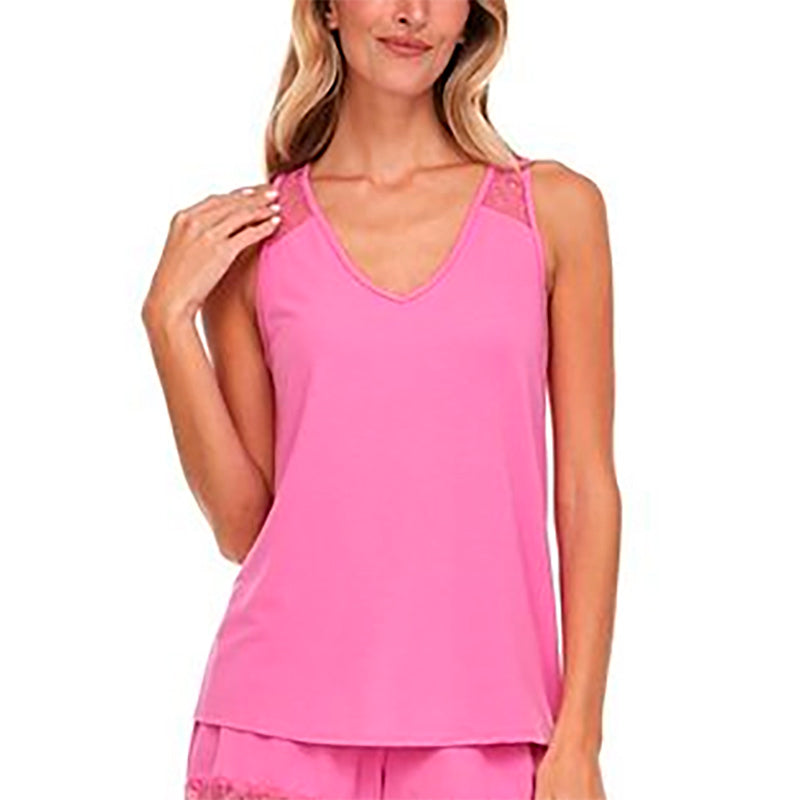 FLORA NIKROOZ Pajama top short sleeve PINK XL