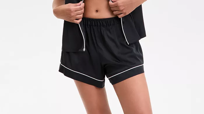 I.N.C Satin Pajama Short BLACK L