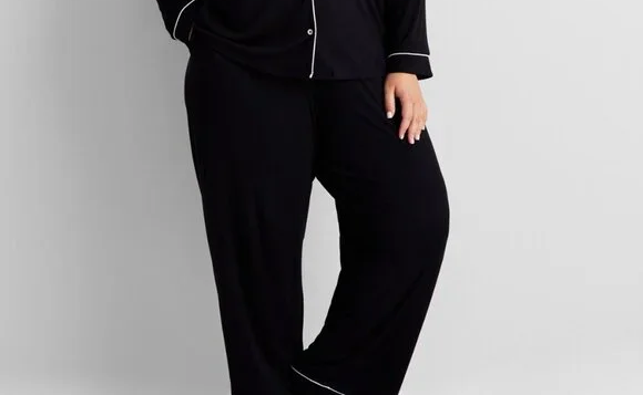 STATE OF DAY Pajama pants BLACK 2X