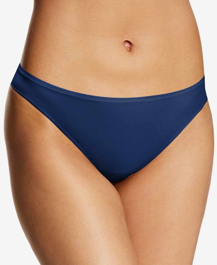 MAIDENFORM Cotton Comfort Thong Underwear BLUE 2XL