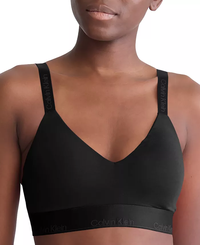 CALVIN KLEIN Modern Cotton Holiday Lightly Lined Bralette BLACK S